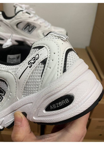 Чорні Осінні кросівки чоловічі new balance 530 white black v2 нью беланс 530 No Brand