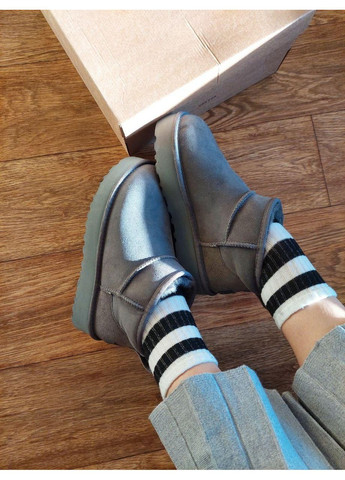 Уггі Чоловічі UGG Ultra Mini Platform Grey (Замша) (366320741)