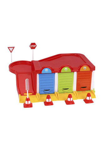 Іграшка паркінг з машинками (3шт) і дорожними знаками (TH8584) ТехноК (364112059)