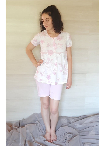 Світло-рожева 7220 піжама жіноча трійка Vilfram