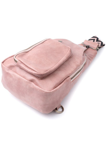 Женская сумка через плечо с текстильной лямкой из экокожи Vintage розовая (sku_22772) No Brand (329853518)