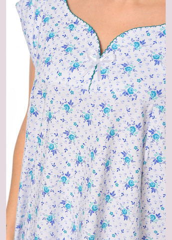 Нічна сорочка жіноча батальна білого кольору з принтом Let's Shop (315069685)