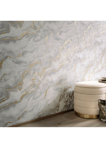 Флизелиновые обои винил горячего тиснения Elle Decoration 12219-31 серый (1,06х10,05м) Erismann (316471988)