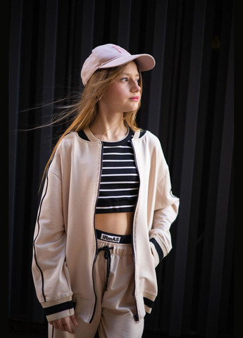 Бежевий демісезонний костюм кант беж брючний IRmAS оверсайз