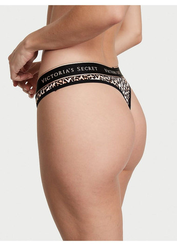 Бавовняні Трусики Logo Cotton Thong Panty Leo Victoria's Secret (317788495)