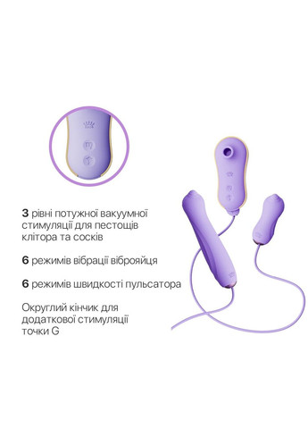 Набор 3 в 1 UNICORN Set Violet виброяйце пульсатор вакуумный стимулятор многофункциональный вибратор Zalo (298349958)