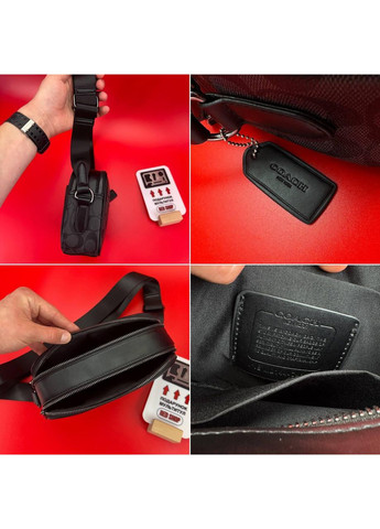 Чоловіча Барсетка crossbody чорна / Висока якість / стильна Сумка Коуч через плече Чоловічий месенджер Coach (361668564)