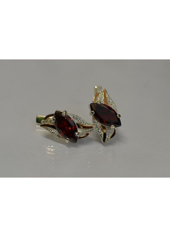 Серебряные серьги с золотыми пластинами Silver Style (367112651)