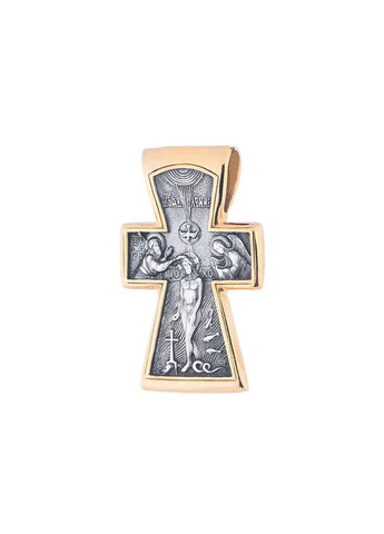 Серебряный крест Распятие. Богоявление (позолота) 132436 Oniks (264022904)