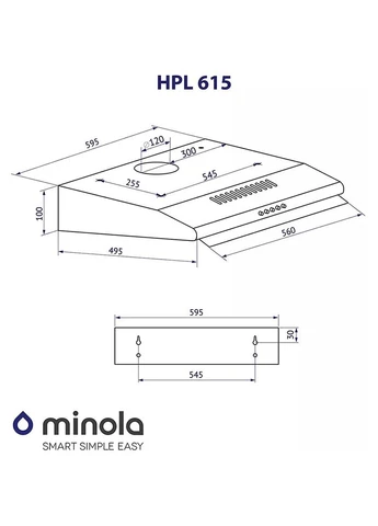 Витяжка HPL 615 BL MINOLA (368901213)
