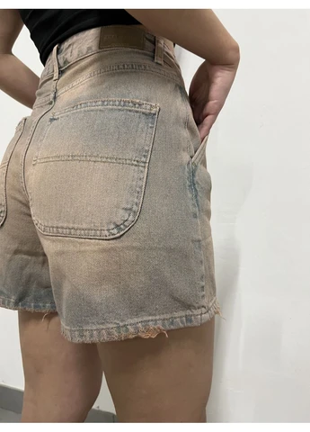 Женские короткие шорты бежевые 34 No Brand (403257032)