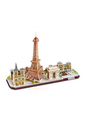 Трехмерный пазл City Line Paris Париж с LED подсветкой L525h CubicFun (362315063)