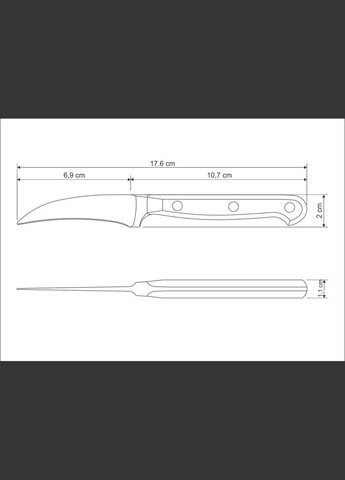 Ніж для очищення шкірки CENTURY, 76 мм (5559340) Tramontina (316390969)