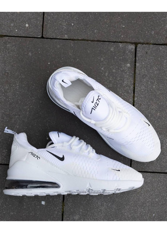 КРОССОВКИ ЖЕНСКИЕ NIKE AIR MAX 270 WHITE V2 НАЙК АИР МАКС 270 No Brand белые демисезоны (368856025)
