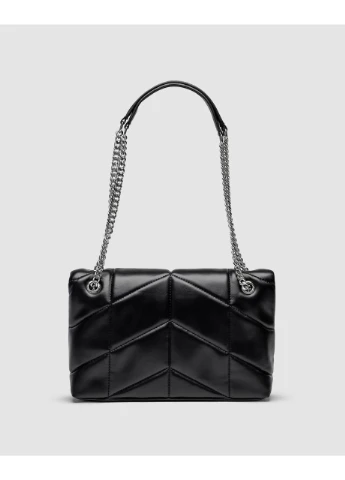 Сумка SAINT LAURENT Puffer Small in Nappa Leather Black Silver Chain Ів Сен-Лоран No Brand (377508135)