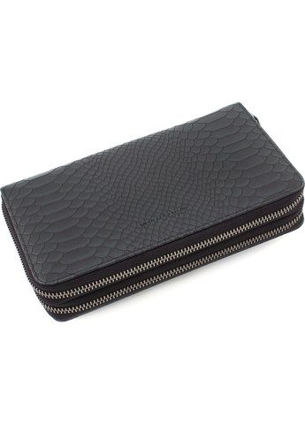 Чёрно-болотный кожаный клатч на два отделения 086-5902 Blackgr Marco Coverna (303831622)