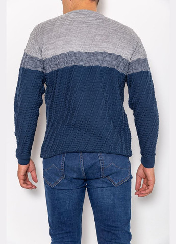 Сіро-синій зимовий светр чоловічий, колір бордово-чорний, 161r677 Ager