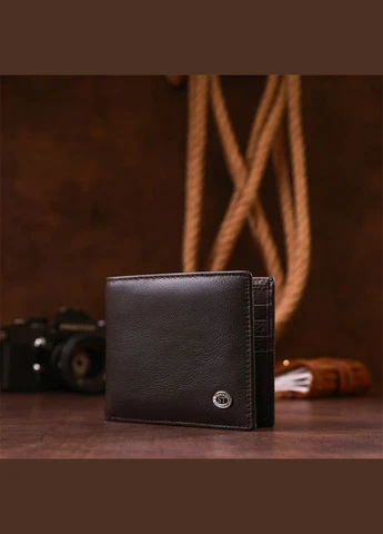 Чоловічий гаманець 18304 (ST159) шкіряний Коричневий st leather (314771220)