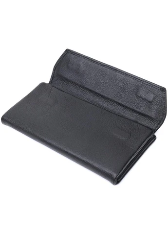 Женское портмоне с блоком для карт из натуральной кожи 22698 Черный st leather (385210716)