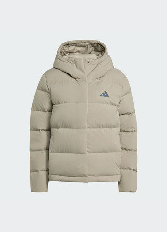 Зелена демісезонна пуховик helionic climawarm hooded adidas