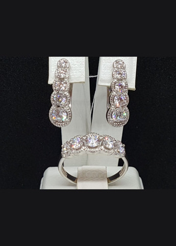 Срібне кільце з фіанітами. 15100р Лазурит (296594998)