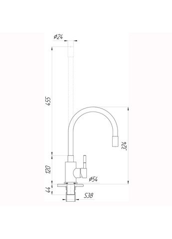 Смеситель для кухни ALPEN SBT3-203SBG EcoMIX (362276914)