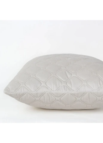 Наволочка декоративна "VELOUR" 45*45 см з замком Світло-сірий, 45x45 ТЕП (397538870)