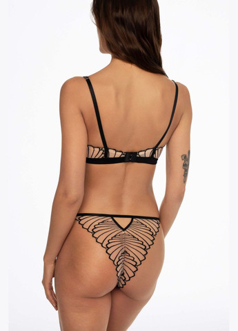 Трусики танга з мікросіткою Esotiq Nugat 41403 black/gold (301510635)