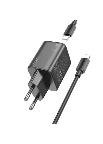 Зарядное устройство с быстрой зарядкой PD45W и кабелем Type-C to Lightning N42 |2Type-C| Hoco (337350604)