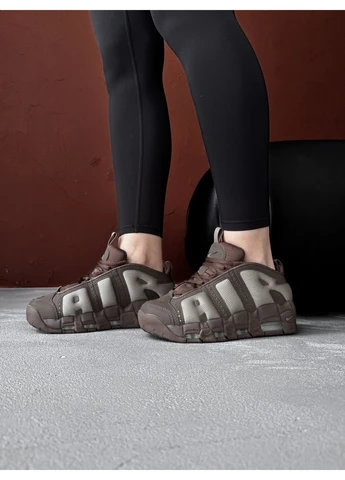Коричневі кросівки чоловічі nike air more uptempo brown найк аір мор уптемпо коричневі демісезон No Brand