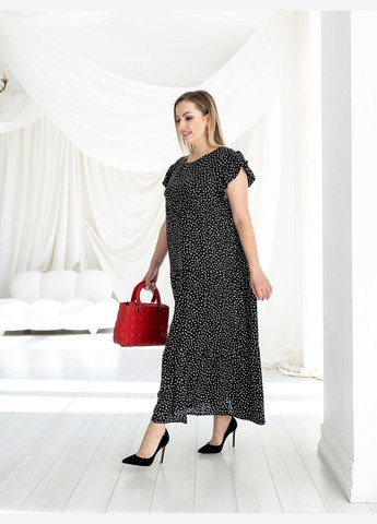 Черное вечернее платье прима 50 черный горох 0319 Vlavi