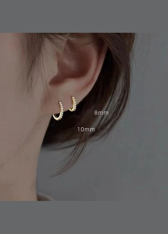 Серьги кольца для хряща 8 мм (пара) посеребренные DeKolie (296481772)