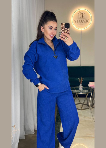 Костюм мікровельвет штани палаццо та кофта No Brand (345643568)