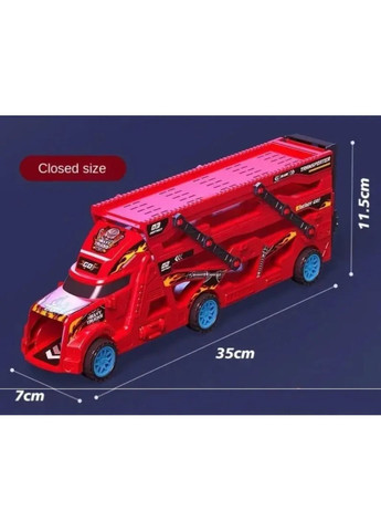 Іграшковий автовоз з 6 машинками, пусковим механізмом та треком, пластиковий набір для дітей від 3 років No Brand (364191266)