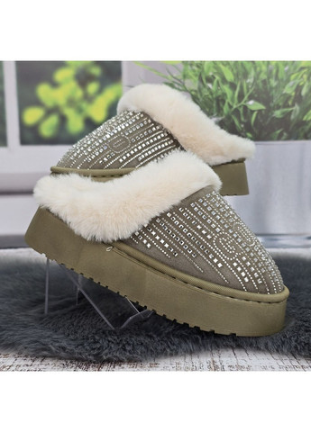 Оливковые тапочки домашние Fashion