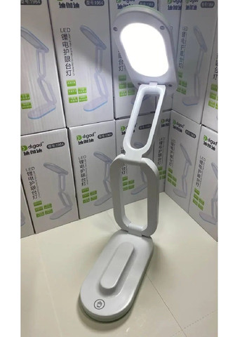 Настільна лампа світильник акумуляторний складний із зарядкою від USB регулюванням яскравості 30х7.5х16 см (477656-Prob) Unbranded (298876753)