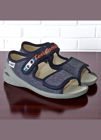 Ортопедичні відкриті тапочки капчики текстильні на липучках для хлопчика Waldi (333035650)