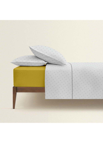 Двоспальна постіль з простирадлом на гумці MINI DOTS CS9 180х220 см Cosas (307475716)