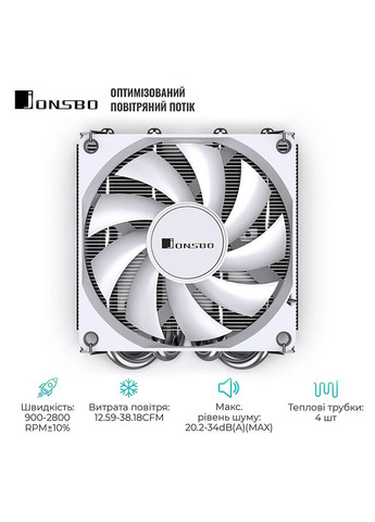 Процесорний кулер HP400S White Jonsbo (372464403)