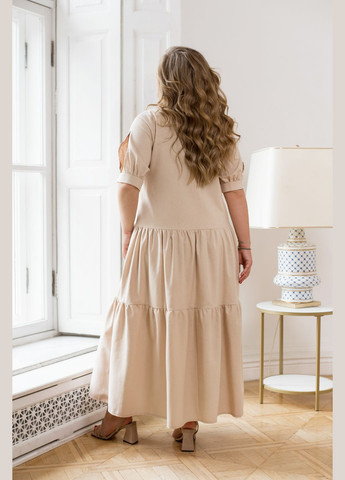 Світло-бежева повсякденний сукня Minova однотонна