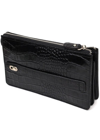 Мужской клатч на два отделения из натуральной кожи с тиснением под крокодила 22044 Bond (329195079)