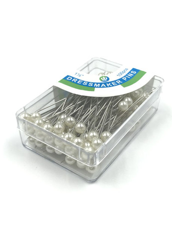 Шпильки кравецькі в коробці, головка-кулька, білі, 50 шт No Brand (340486914)