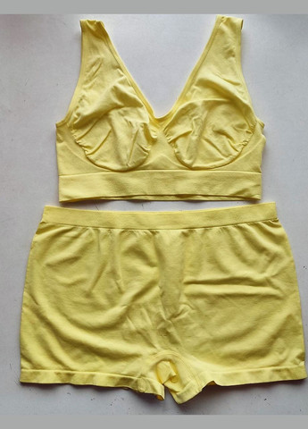 Жовтий демісезонний комплект(топ+трусики) Lingerie