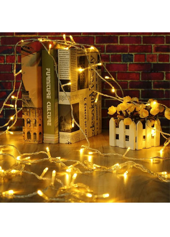 Світлодіодна внутрішня кімнатна гірлянда штора на вікно з живленням від USB 2х2 м 160 LED (478625-Prob) Тепла біла Unbranded (307503170)