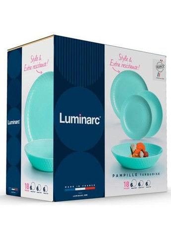 Сервиз Pampille Turquoise 18 предметов (Q6154) Luminarc (327432576)