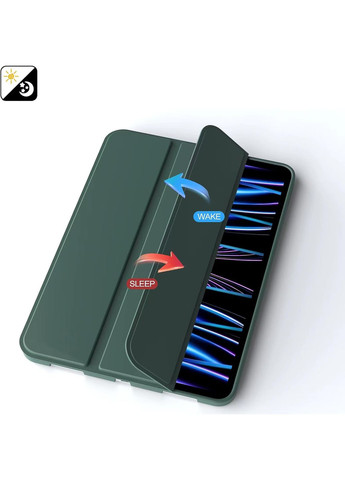 Чохол-книжка Tri Fold Soft TPU Silicone для Apple iPad Pro 11" M4 2024 Dark Green (711746) BeCover (351559938)