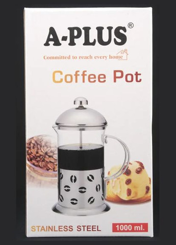 Заварник френч пресс для чая кофе А - Плюс 1025 1000мл френч чайник заварник стеклянный с прессом A-Plus (302310382)