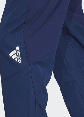 Синие спортивные демисезонные брюки adidas
