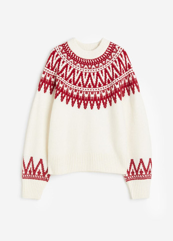 Бежевый зимний свитер пуловер H&M