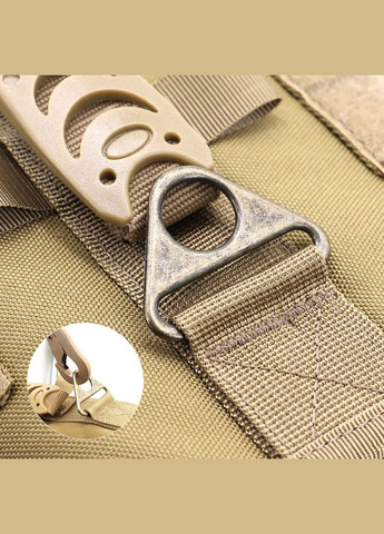 Шлея для собак, тактический жилет с ручкой Коричневый, L (64-100 см) Berry (299915336)